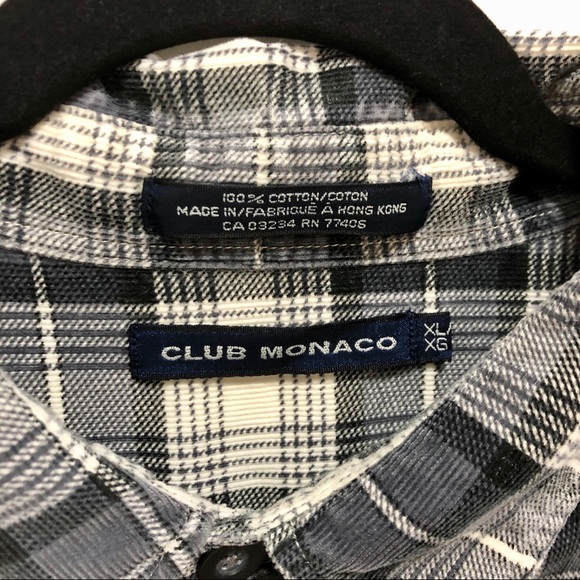 Club Monaco Button Up Flannel Shirt - Picture 3 of 4